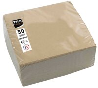 PROnappe Servietten beigebraun 2-lagig 38,0 x 38,0 cm, 40...