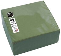 PROnappe Servietten olivgrün 2-lagig 38,0 x 38,0 cm,...