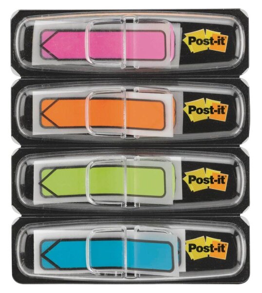 Post-it® Index Mini Haftmarker farbsortiert "Pfeil" 4x 24 Streifen