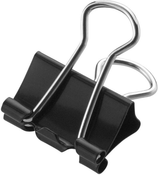 WESTCOTT Foldbackklammern schwarz 1,5 cm, 12 St.