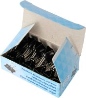 WESTCOTT Foldbackklammern schwarz 1,5 cm, 12 St.