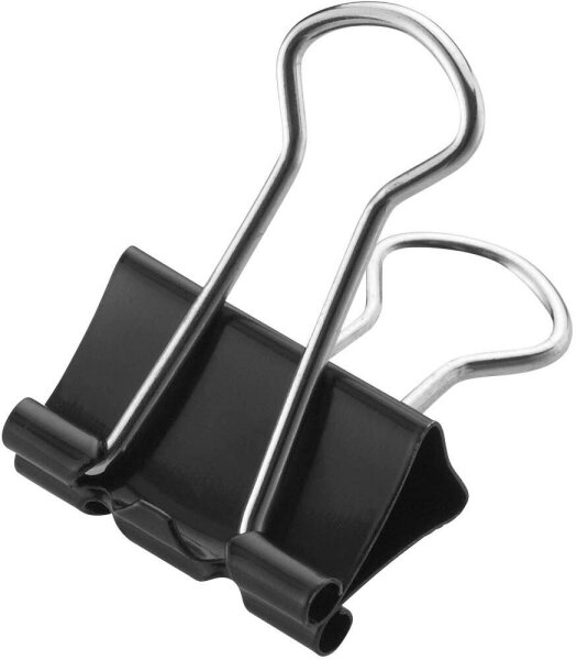 WESTCOTT Foldbackklammern schwarz 1,9 cm, 12 St.