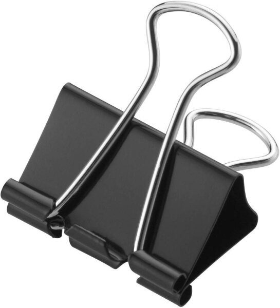 WESTCOTT Foldbackklammern schwarz 3,2 cm, 12 St.