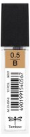 Tombow Feinminen-Bleistiftminen schwarz B 0,5 mm, 12 St.