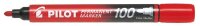 PILOT 100 Permanentmarker farbsortiert 1,0 mm, 4 St.