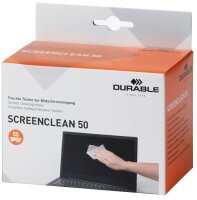 DURABLE Bildschirm-Reinigungstücher SCREENCLEAN 50...