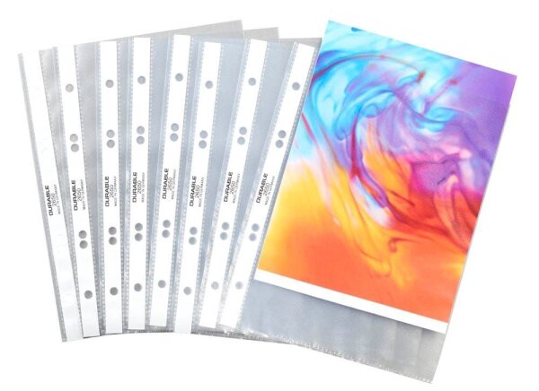 DURABLE Prospekthüllen DIN A5 transparent genarbt 0,06 mm, 100 St.