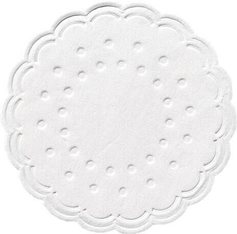 DUNI Tropfdeckchen weiß Ø 7,5 cm, 250 St.