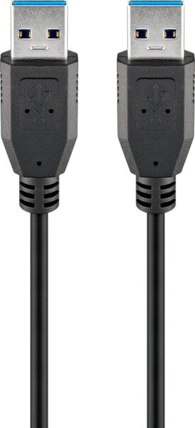 goobay USB 3.0 A Kabel 1,8 m schwarz, 1 St.