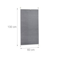 relaxdays Plissee grau 60,0 x 130,0 cm