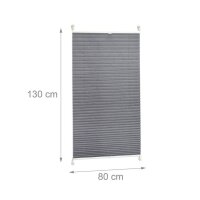 relaxdays Plissee grau 80,0 x 130,0 cm
