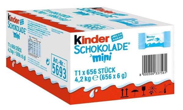 kinder Schokolade Mini Schokoriegel 656 St./ 4,2 kg  ( 5693 )