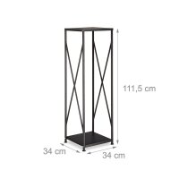 relaxdays Kaminholzregal 10022303_0 schwarz 34,0 x 34,0 x 111,5 cm