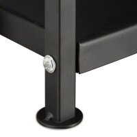 relaxdays Kaminholzregal 10022303_0 schwarz 34,0 x 34,0 x 111,5 cm
