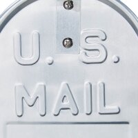 relaxdays Zeitungsrolle US Mail 10020770_0 silber mit Zeitungsfach