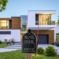 relaxdays Zeitungsrolle US Mail 10028066_0 schwarz