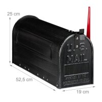 relaxdays Zeitungsrolle US Mail 10028066_0 schwarz