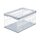 relaxdays Klappbox 60,0 l transparent/grau 59,5 x 39,5 x 31,5 cm, 1 St.
