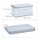 relaxdays Klappbox 60,0 l transparent/grau 59,5 x 39,5 x 31,5 cm, 1 St.