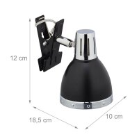 relaxdays Tischlampe schwarz