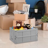 relaxdays Klappbox 60,0 l grau 58,5 x 40,0 x 31,5 cm, 1 St.