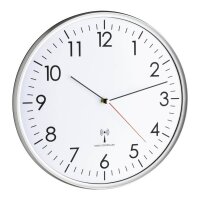 TFA® Funkwanduhr weiß silber Kunststoff,...