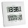 TFA® digitale Funkwanduhr TIMELINE weiß Kunststoff 19,5 x 19,5 cm