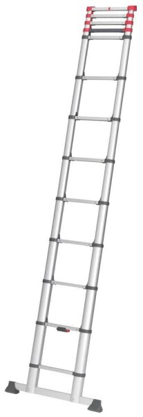 Hailo Teleskopleiter FLEXLINE silber 13 Sprossen, H: 380,0 cm