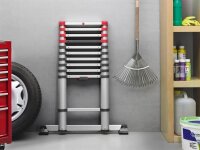 Hailo Teleskopleiter FLEXLINE silber 13 Sprossen, H: 380,0 cm