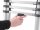 Hailo Teleskopleiter FLEXLINE silber 13 Sprossen, H: 380,0 cm