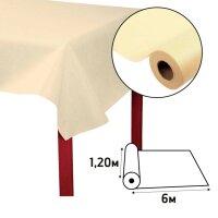 5 PROnappe Tischdecke creme 1,2 x 6,0 m  ( R780602I )