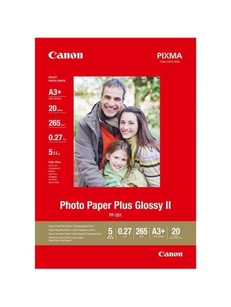 Canon Fotopapier PP-201 DIN A3+ hochglänzend 265 g/qm 20 Blatt