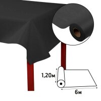 5 PROnappe Tischdecke schwarz 1,2 x 6,0 m  ( R780621I )