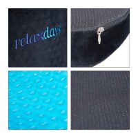 relaxdays Sitzkissen Orthopädisch schwarz, 1 St.