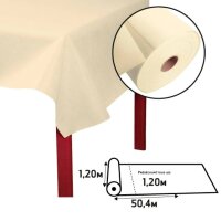 PROnappe Tischdecken creme 1,2 x 50,4 m, 1 Rolle