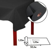 PROnappe Tischdecken schwarz 1,2 x 50,4 m, 1 Rolle