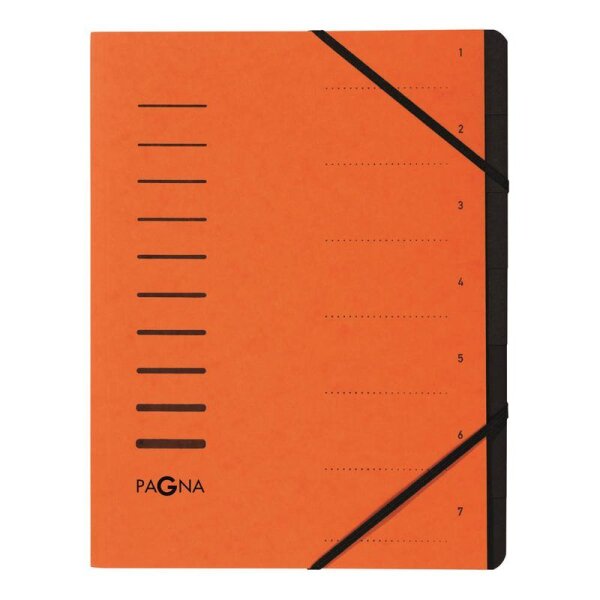 PAGNA Ordnungsmappe 7 Fächer orange, 1 St.