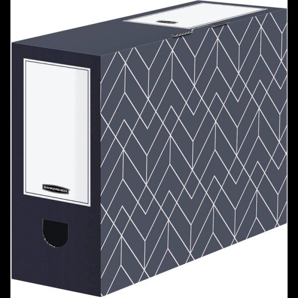 Bankers Box Archivboxen Bankers Box Décor Serie mitternachtsblau/weiß 10,0 x 34,5 x 25,3 cm, 5 St.