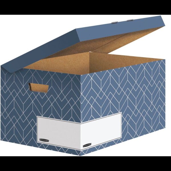 Bankers Box Archivboxen Bankers Box Décor Serie schieferblau/weiß 36,7 x 57,0 x 29,5 cm, 5 St.
