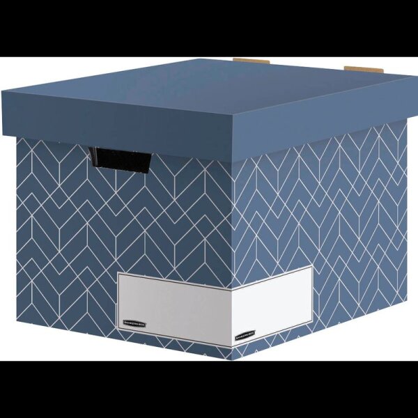 Bankers Box Archivboxen Bankers Box schieferblau/weiß 34,0 x 39,0 x 29,1 cm, 5 St.
