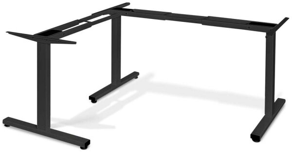 LMG elektrisch höhenverstellbares Schreibtischgestell schwarz ohne Tischplatte, T-Fuß-Gestell schwarz 100,0 - 180,0 x 57,5/69,8 cm