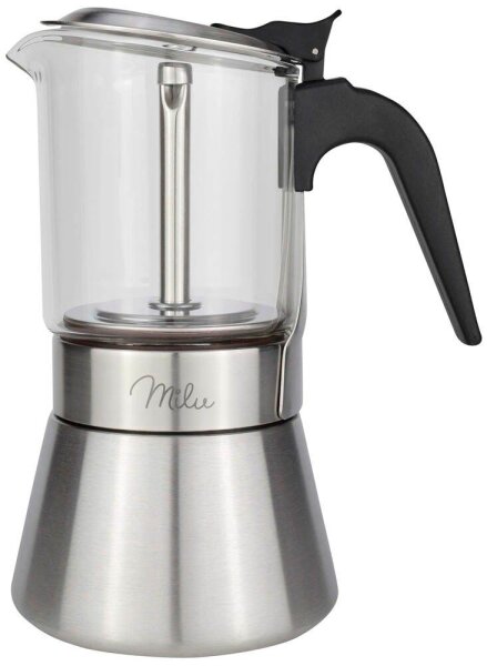 Milu Espressokocher silber, 4 Tassen