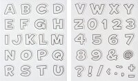 HEYDA Motivstempel-Set Buchstabe & Zahlen 10,0 - 55,0...