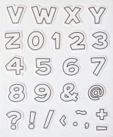 HEYDA Motivstempel-Set Buchstabe & Zahlen 10,0 - 55,0 mm, 1 St.