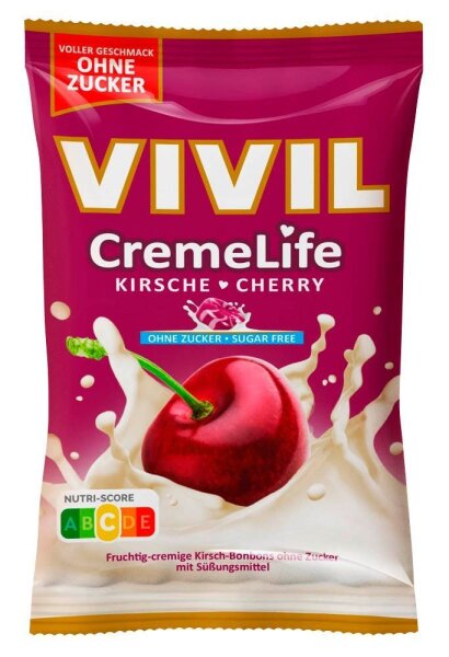 VIVIL® Creme Life Kirsche  Bonbons 23 St./ 90,0 g, 1 Pack