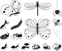 HEYDA Motivstempel-Set Insekten, 1 St.
