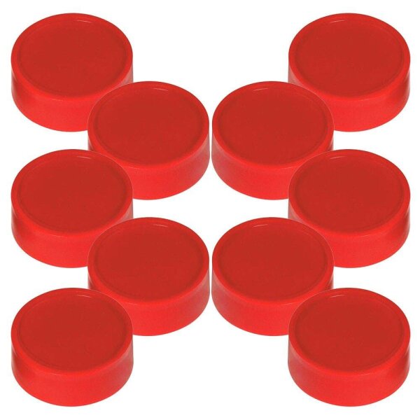 MAUL Magnete rot, Kunststoff Ø 3,4 x 1,4 cm, 10 St.