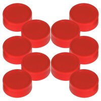 MAUL Magnete rot, Kunststoff Ø 3,4 x 1,4 cm, 10 St.