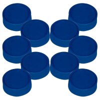 MAUL Magnete blau, Kunststoff Ø 3,4 x 1,4 cm, 10 St.