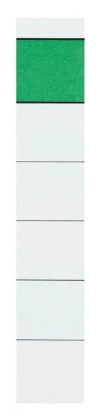 Ordneretiketten Grüner Balken weiß für 5,0 cm Rückenbreite, 10 St.